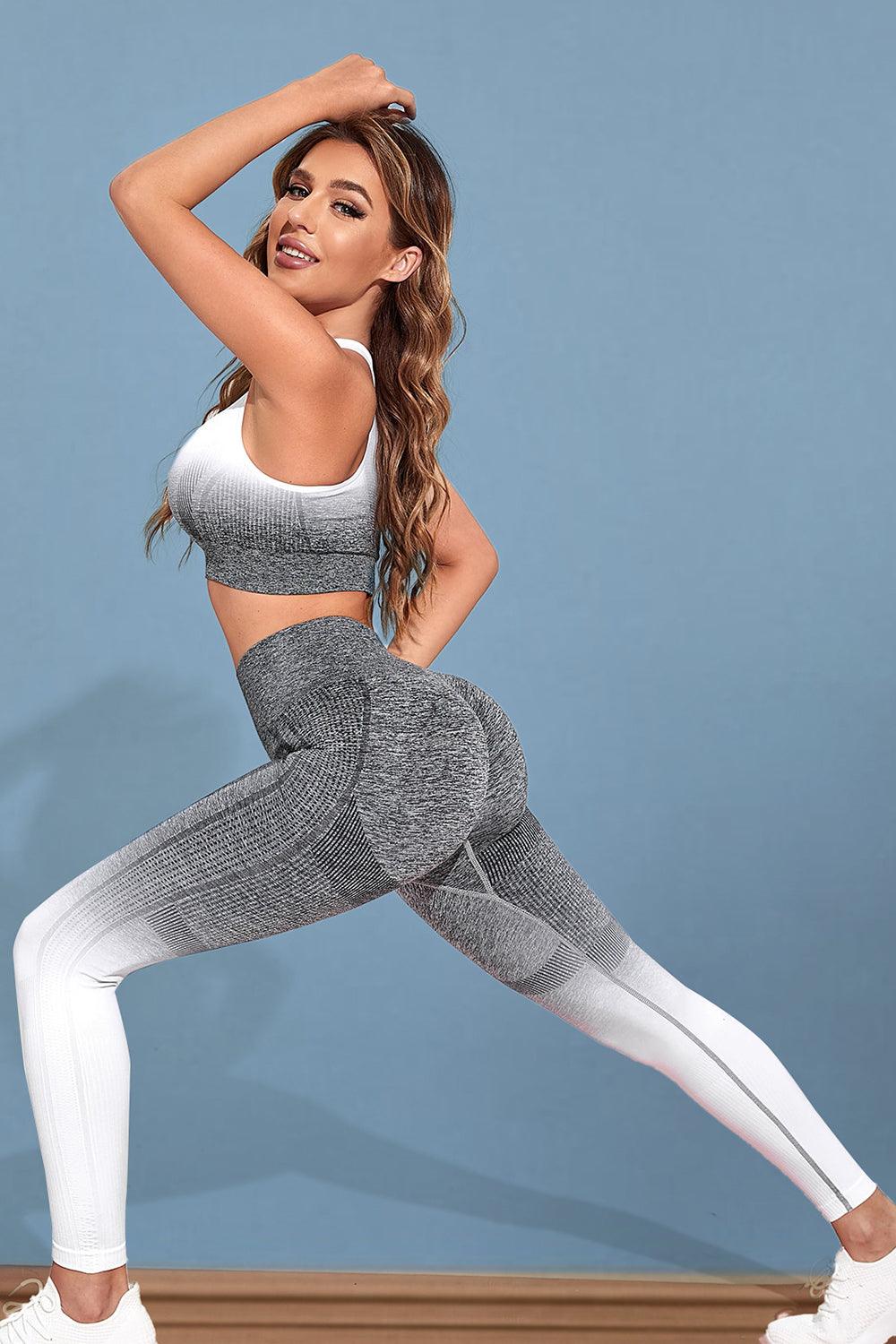 Gradient Sports Tank and Leggings Set - Trendy by Luna