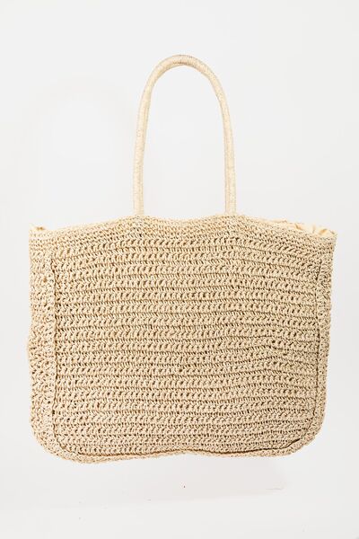 Fame Flower Braided Tote Bag - Trendy by Luna