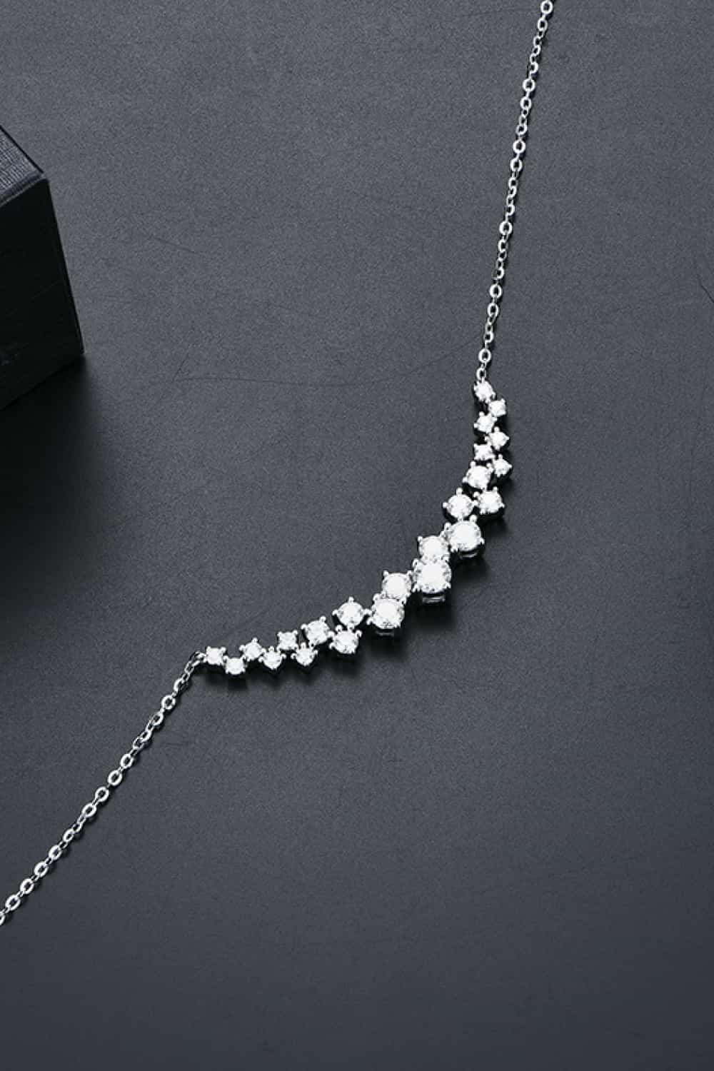 1.64 Carat Moissanite 925 Sterling Silver Necklace - Trendy by Luna