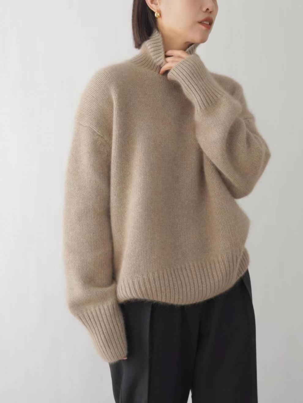 Trendy Oversized Turtleneck Sweater - Trendy by Luna