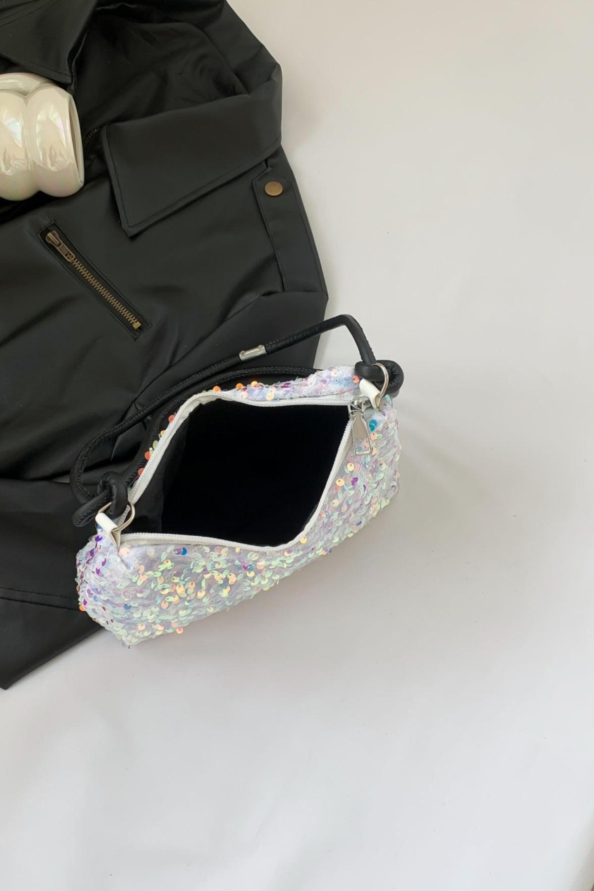 Sequin Double Strap Shoulder Bag - Trendy by Luna