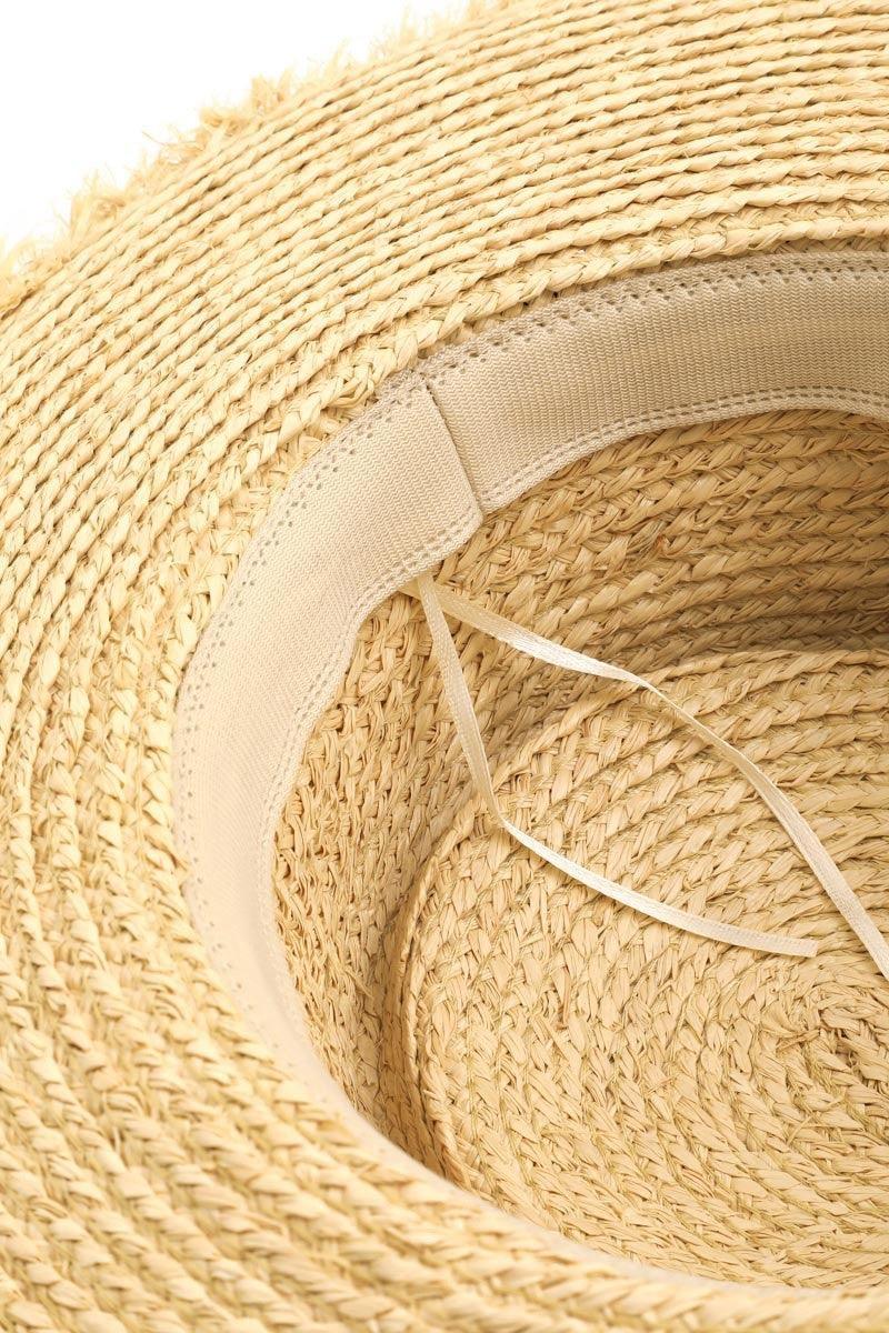 Fame Basket Weave Straw Sun Hat - Trendy by Luna