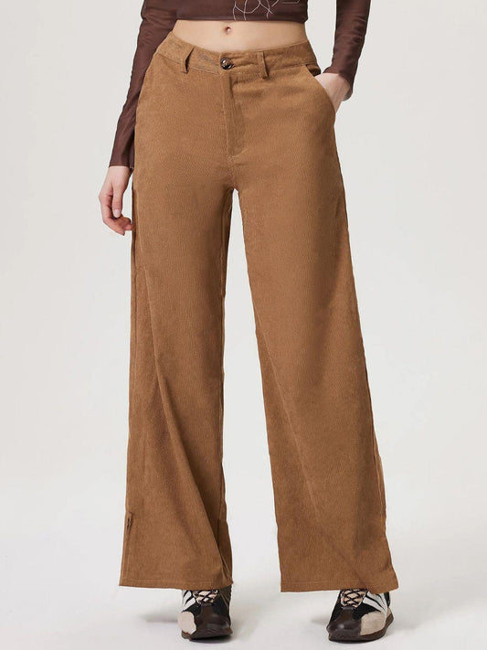 Wide Leg Pants with Pockets - Trendy by Luna