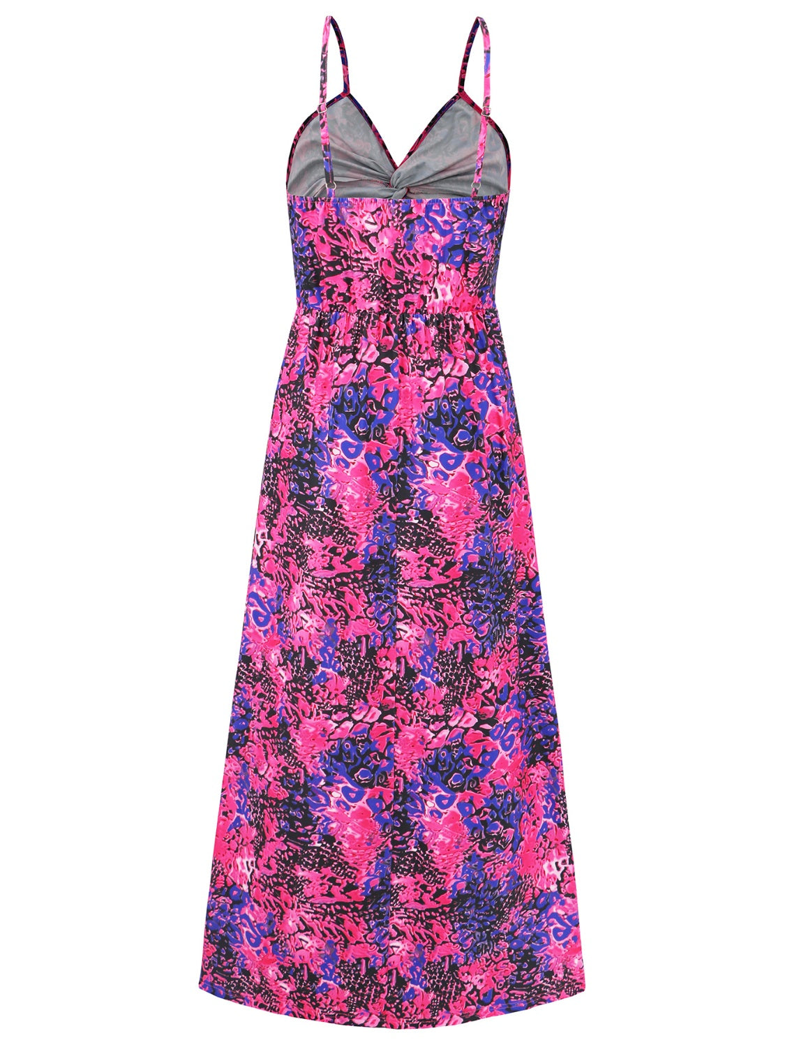 Twisted Printed V-Neck Cami Dress - Trendy by Luna