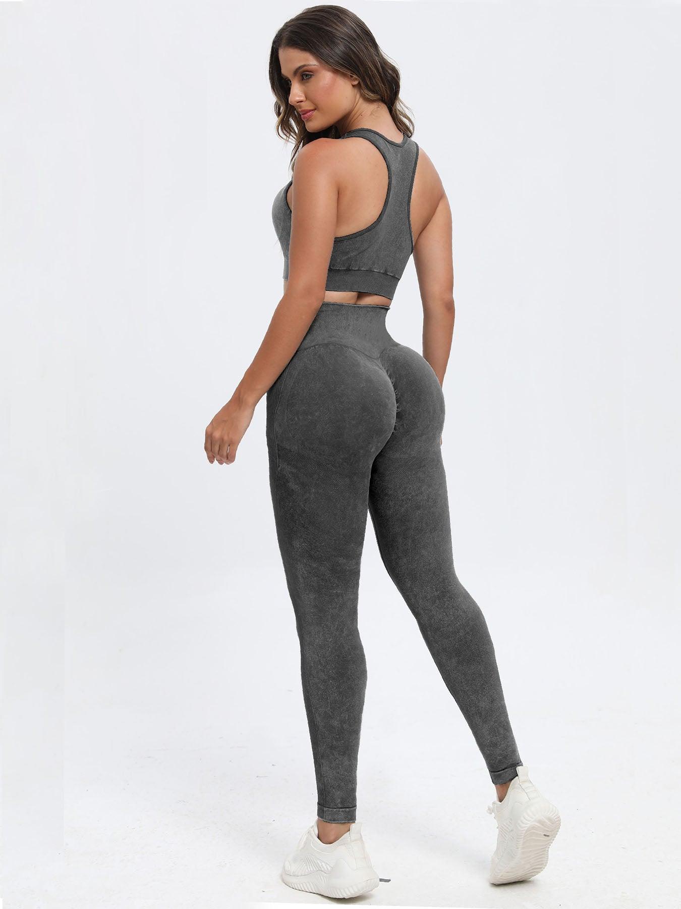 Scoop Neck Wide Strap Top and Pants Active Set - Trendy by Luna