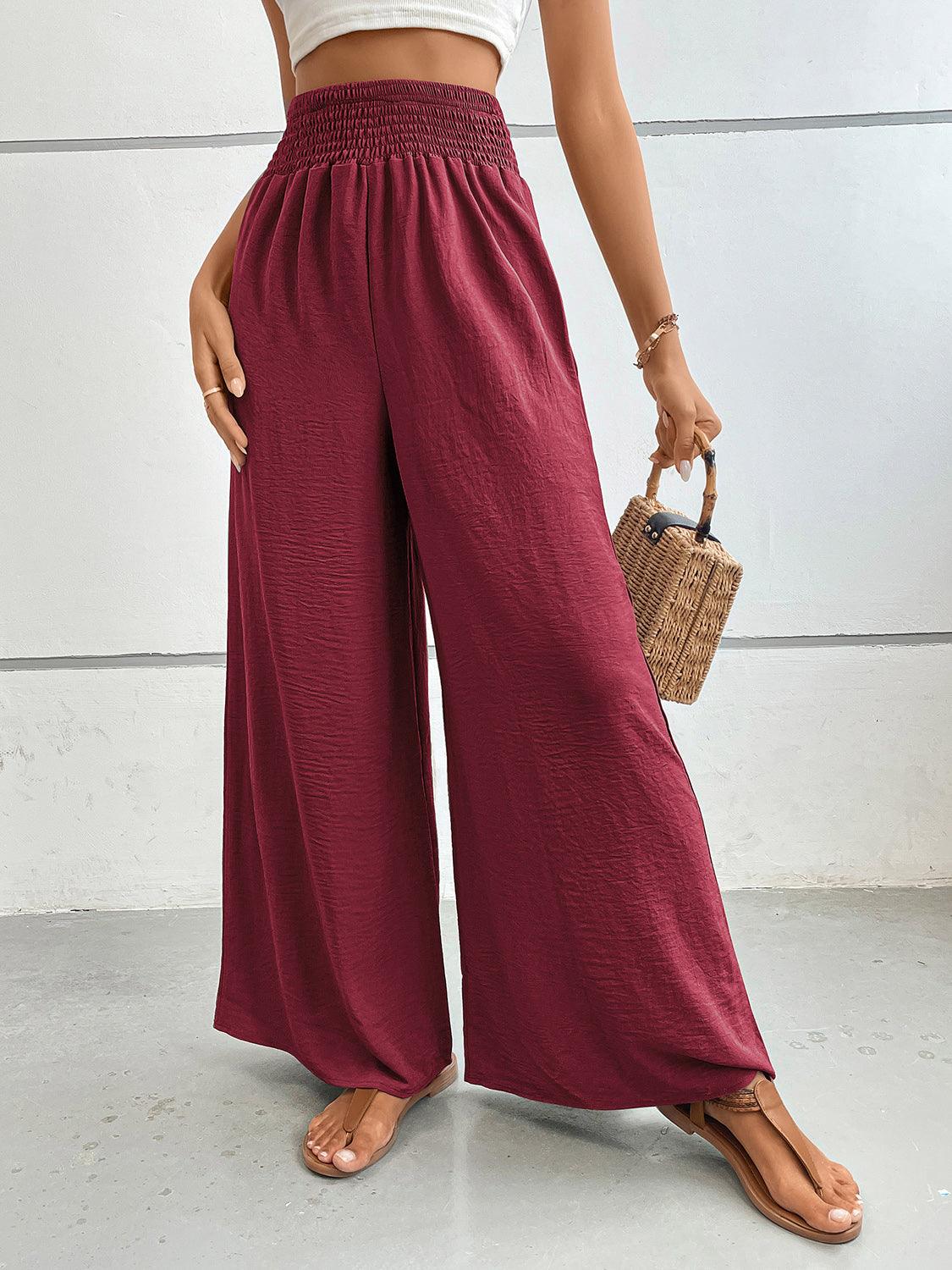 Wide Leg Pants with Pockets - Trendy by Luna