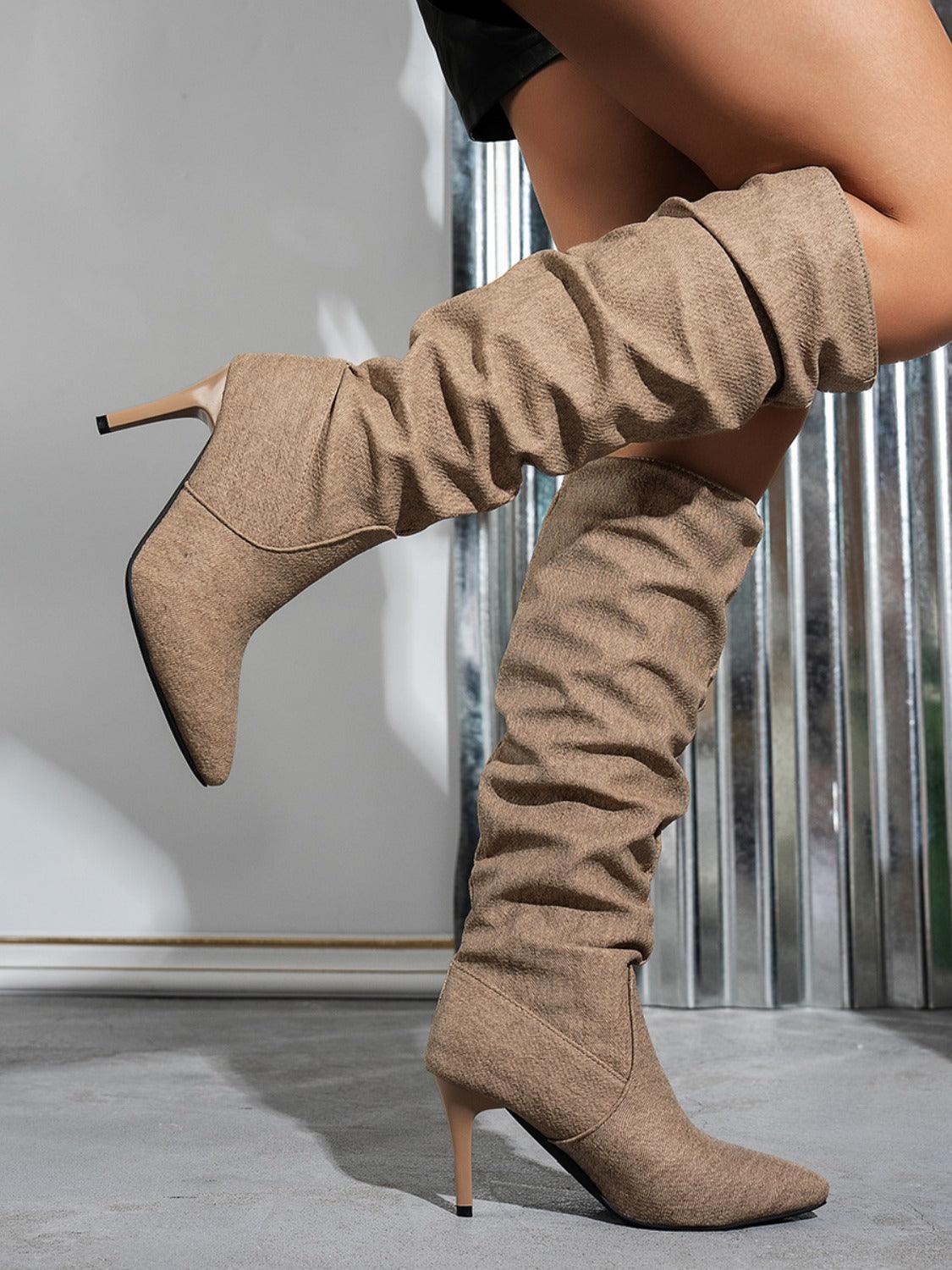 Point Toe Stiletto Boots - Trendy by Luna