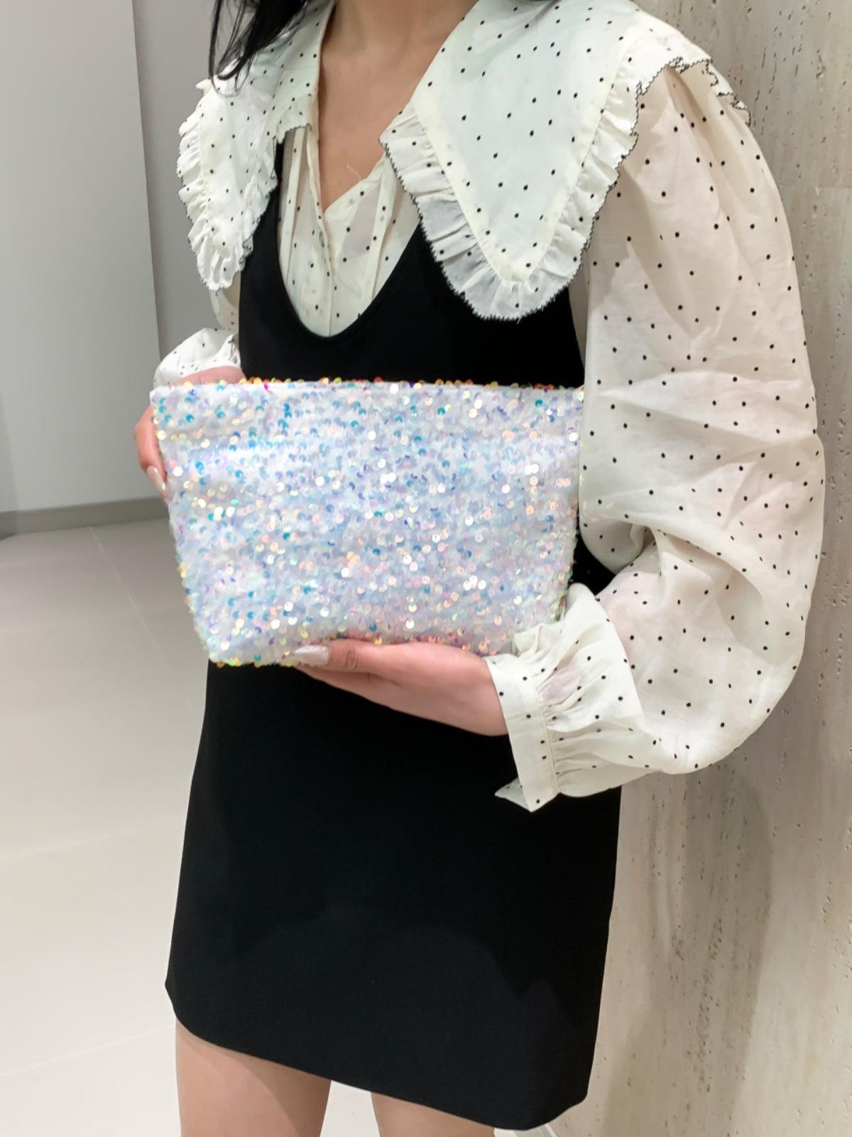 Sequin Clutch with Zipper - Trendy by Luna